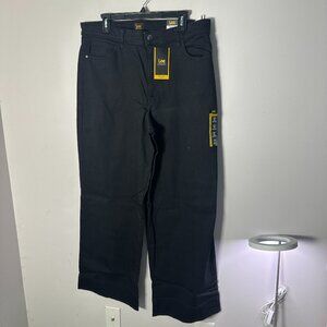 NWT New Lee Womens Jeans Pants Black 18 M Trouser High Rise
